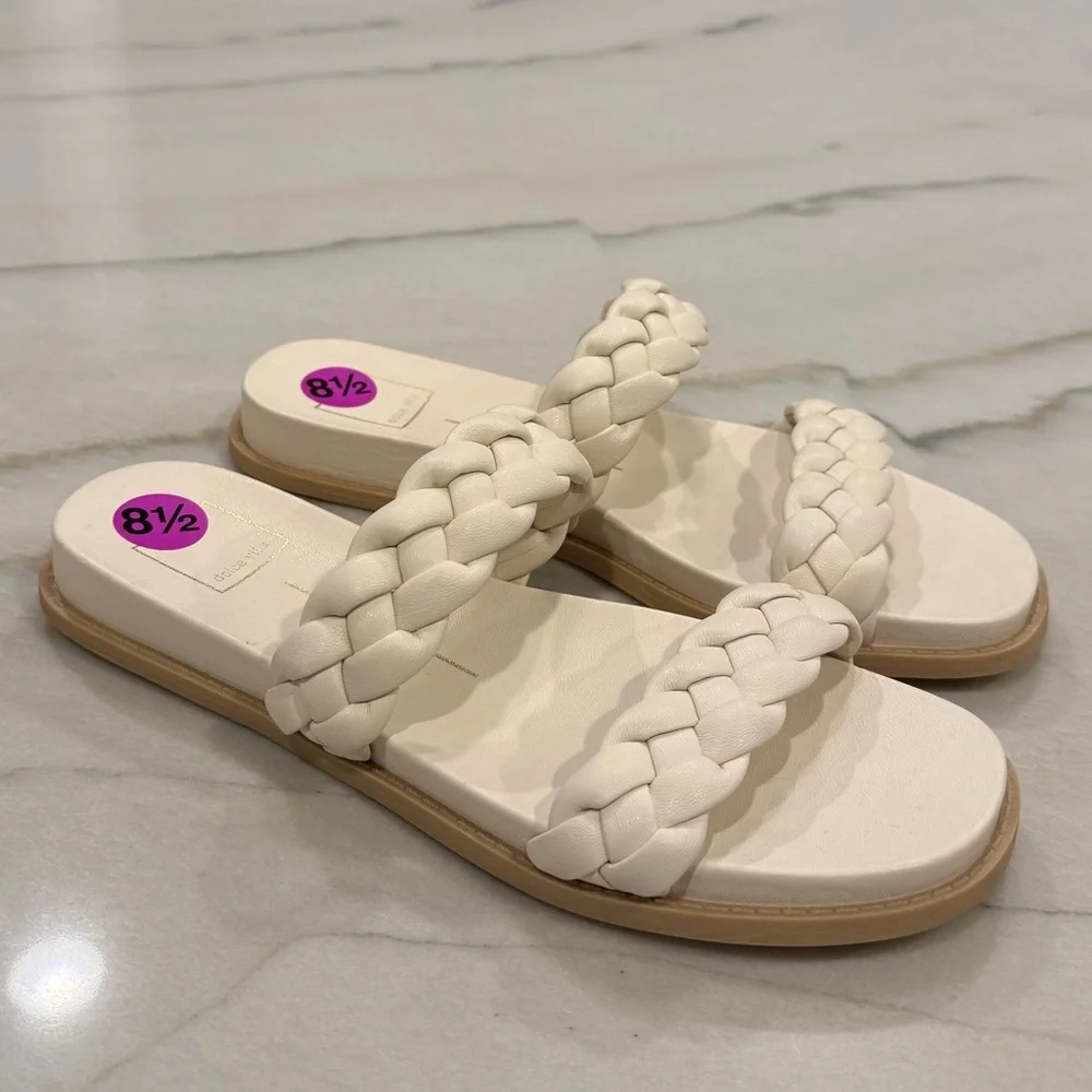 Dolce Vita Glade Slide Sandals Size 8.5 Cream - Picture 10 of 10
